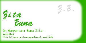 zita buna business card